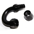 (one)16AN-AN16 180Degree Swivel Oil/Fuel/Gas Line Hose End Fitting Adapter Black