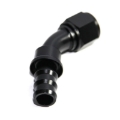 (one)45 Degree AN12 12AN AN-12 Push On/ Push Lock Hose End Fitting Adapter Black