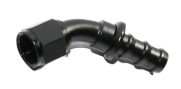 Picture of (one)AN10 10AN AN-10 45° Swivel Fuel Oil Gas Line Push-on Hose End Fitting Black