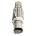 Piping Connector 2" ID 10" Overall Length w/6" Double Braided SS Flex Pipe