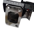 Picture of Stainless Steel Turbo Charger Flange Adapter T3 4-Bolt to 2.5" V-Band 90 Degree