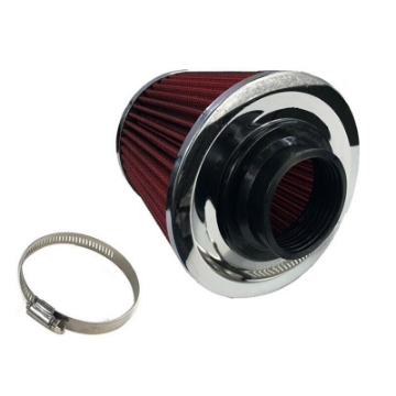 Universal 2.5" 2 1/2" Performance High Flow Cold Air Intake Turbo Red Filter
