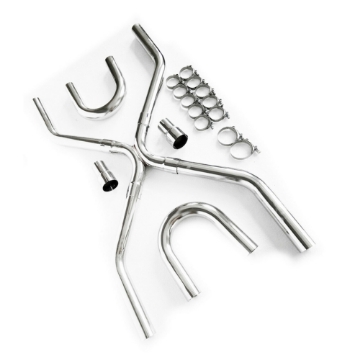 Picture of Universal 2.5" Exhaust System Builder X-Pipe Tubing Kit T304 SS LS Engine Swap  