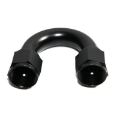 Universal AN-12 Female to Female 180 Degree U Shape Swivel Fitting Adapter Black