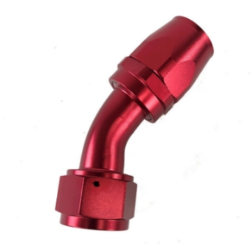 Universal AN16 45Degree Red Swivel Fuel Oil Gas Line Hose End Fitting Adapter